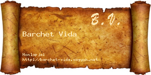 Barchet Vida névjegykártya